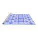 Sideview of Machine Washable Transitional Light Slate Blue Rug, wshpat1144blu