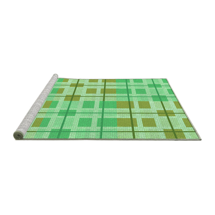 Sideview of Machine Washable Transitional Jade Green Rug, wshpat1144grn