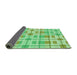 Thickness of Patterned Jade Green Rug, pat1144grn