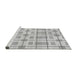 Sideview of Machine Washable Transitional Gunmetal Gray Rug, wshpat1144gry