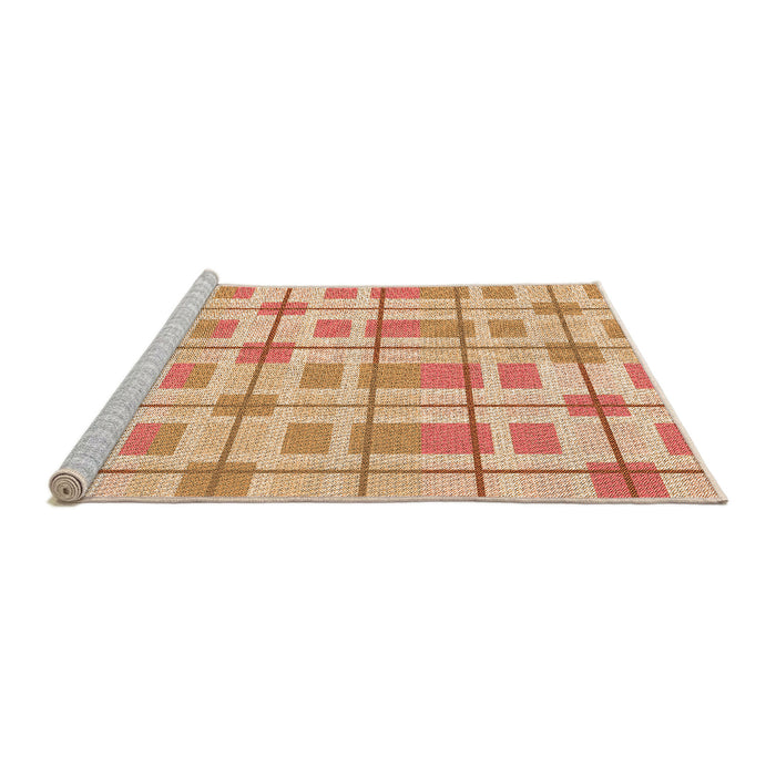 Sideview of Machine Washable Transitional Orange Rug, wshpat1144org