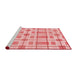 Sideview of Machine Washable Transitional Red Rug, wshpat1144rd