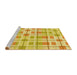 Sideview of Machine Washable Transitional Bold Yellow Rug, wshpat1144yw