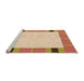 Sideview of Machine Washable Transitional Khaki Gold Rug, wshpat1145org