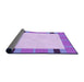 Thickness of Patterned Pale Lilac Purple Rug, pat1145pur