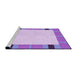 Sideview of Machine Washable Transitional Pale Lilac Purple Rug, wshpat1145pur