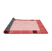 Thickness of Patterned Deep Rose Pink Rug, pat1145rd