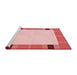 Sideview of Machine Washable Transitional Deep Rose Pink Rug, wshpat1145rd