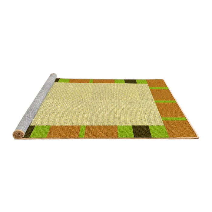 Sideview of Machine Washable Transitional Sedona Brown Rug, wshpat1145yw