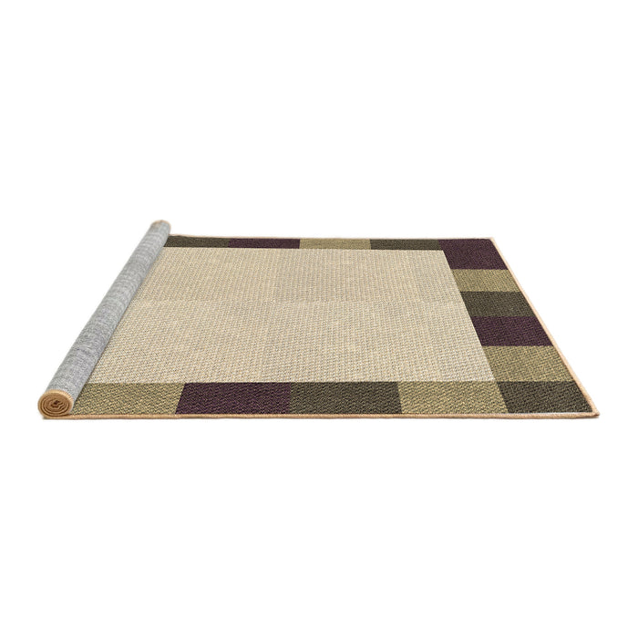 Sideview of Machine Washable Transitional Golden Blonde Gold Rug, wshpat1146brn