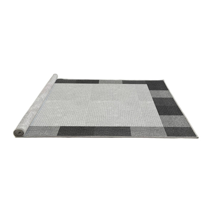 Sideview of Machine Washable Transitional Gray Rug, wshpat1146gry