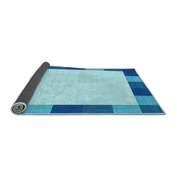 Thickness of Patterned Blue Rug, pat1146lblu