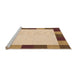 Sideview of Machine Washable Transitional Deep Peach Orange Rug, wshpat1146org