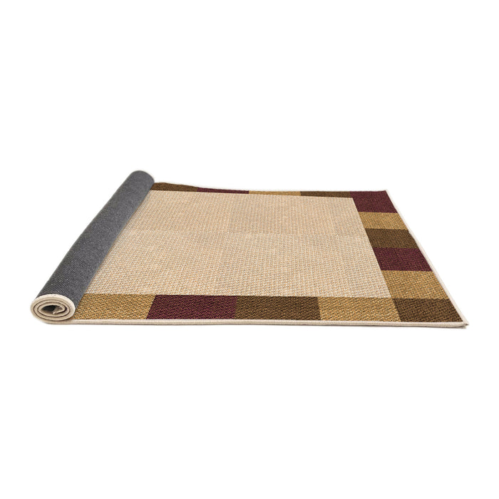 Thickness of Patterned Deep Peach Orange Rug, pat1146org