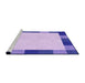 Sideview of Machine Washable Transitional Blossom Pink Rug, wshpat1146pur