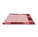 Sideview of Machine Washable Transitional Red Rug, wshpat1146rd