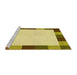 Sideview of Machine Washable Transitional Dark Yellow Green Rug, wshpat1146yw