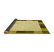 Thickness of Patterned Dark Yellow Green Rug, pat1146yw