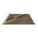 Sideview of Machine Washable Transitional Copper Brown Rug, wshpat1147brn