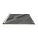 Sideview of Machine Washable Transitional Gunmetal Gray Rug, wshpat1147gry