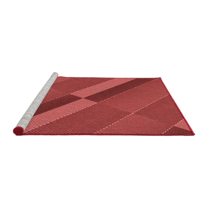 Sideview of Machine Washable Transitional Red Rug, wshpat1147rd