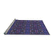 Sideview of Machine Washable Transitional Purple Rug, wshpat1148lblu