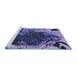 Sideview of Machine Washable Transitional Blue Rug, wshpat115blu