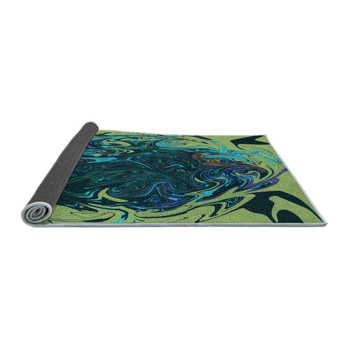Thickness of Patterned Deep-Sea Blue Rug, pat115lblu