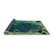 Thickness of Patterned Deep-Sea Blue Rug, pat115lblu