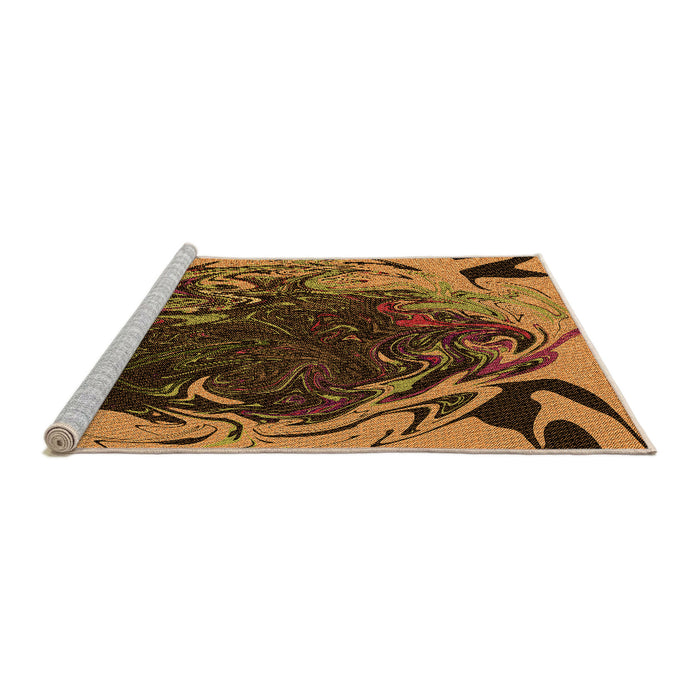 Sideview of Machine Washable Transitional Night Red Rug, wshpat115org