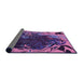 Thickness of Patterned Purple Rug, pat115pur