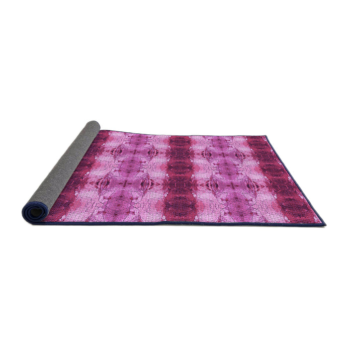 Thickness of Patterned Violet Purple Rug, pat1150pur