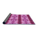 Thickness of Patterned Violet Purple Rug, pat1150pur