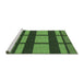 Sideview of Machine Washable Transitional Dark Forest Green Rug, wshpat1151grn