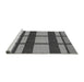 Sideview of Machine Washable Transitional Dark Gray Rug, wshpat1151gry