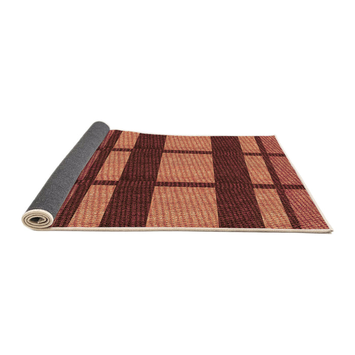 Thickness of Patterned Saffron Red Rug, pat1151org