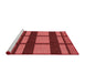 Sideview of Machine Washable Transitional Red Rug, wshpat1151rd