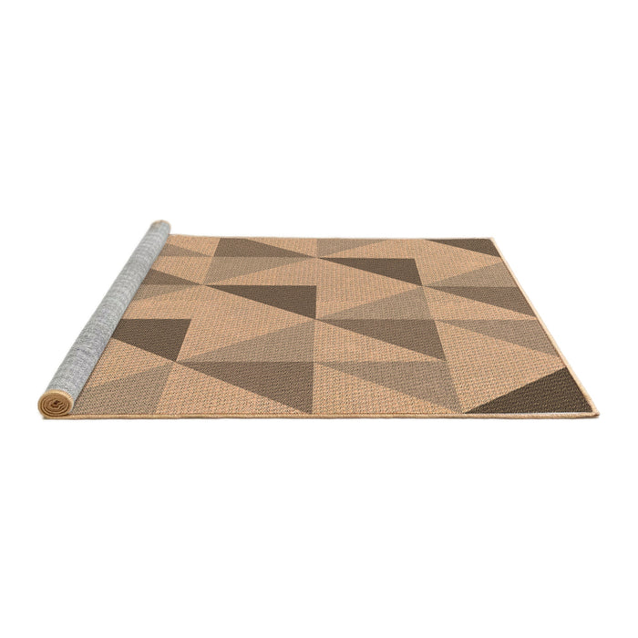 Sideview of Machine Washable Transitional Petra Gold Brown Rug, wshpat1152brn