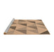 Sideview of Machine Washable Transitional Petra Gold Brown Rug, wshpat1152brn