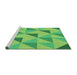 Sideview of Machine Washable Transitional Emerald Green Rug, wshpat1152grn