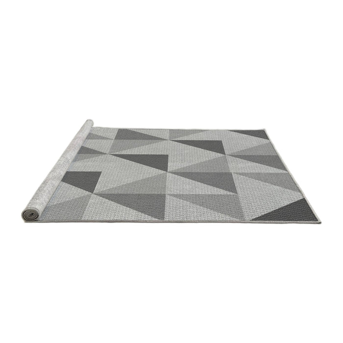 Sideview of Machine Washable Transitional Gray Rug, wshpat1152gry