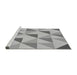 Sideview of Machine Washable Transitional Gray Rug, wshpat1152gry