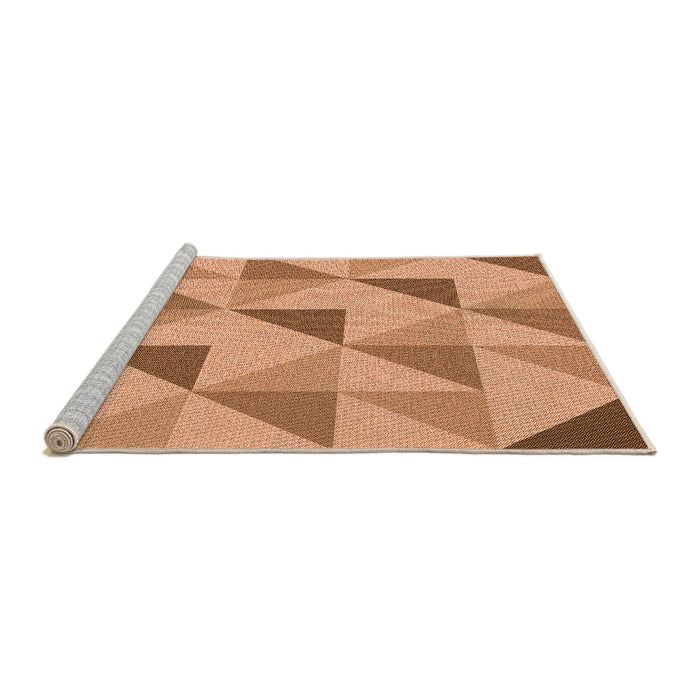 Sideview of Machine Washable Transitional Yellow Orange Rug, wshpat1152org