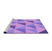 Sideview of Machine Washable Transitional Bright Lilac Purple Rug, wshpat1152pur