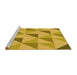 Sideview of Machine Washable Transitional Dark Golden Brown Rug, wshpat1152yw