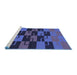 Sideview of Machine Washable Transitional Midnight Blue Rug, wshpat1153blu