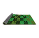 Thickness of Patterned Dark Forest Green Rug, pat1153grn