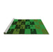 Sideview of Machine Washable Transitional Dark Forest Green Rug, wshpat1153grn