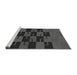 Sideview of Machine Washable Transitional Charcoal Black Rug, wshpat1153gry