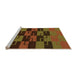 Sideview of Machine Washable Transitional Dark Bisque Brown Rug, wshpat1153org